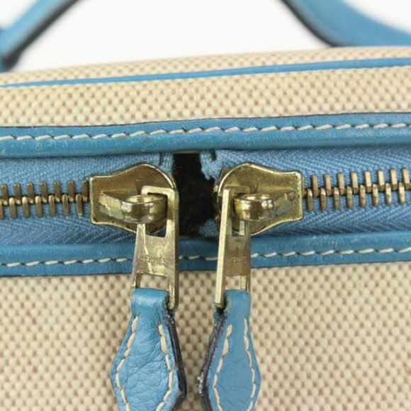 Hermès Blue Jean Leather x Toile Intercity Vanity - Picture 8 of 13